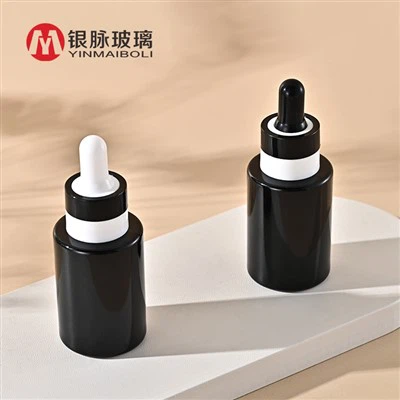 30 ml czarnego szklanego zakraplacza butelki